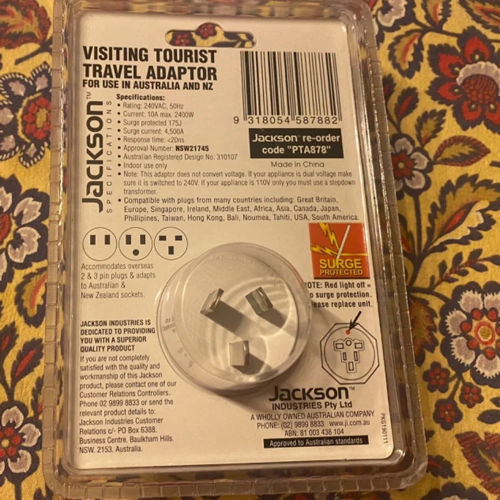 Travel Adapter- Australia & New Zealand